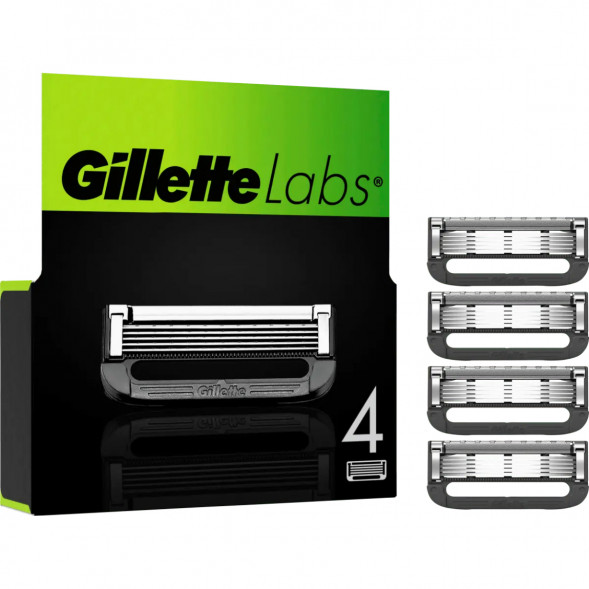 Лезвия для бритвы Gillette Labs, 4 шт. в Комсомольске-на-Амуре