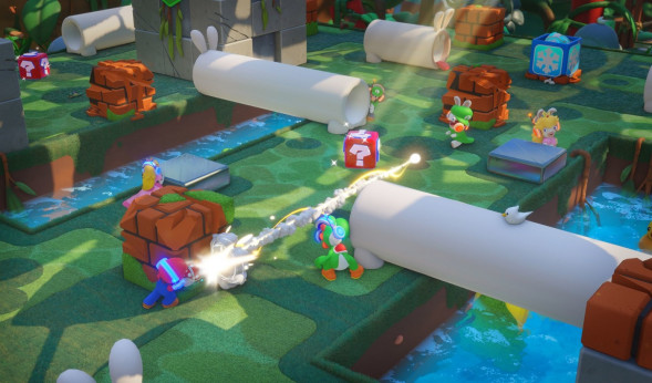 Игра Mario + Rabbids Kingdom Battle [Nintendo Switch, английский язык] в Комсомольске-на-Амуре