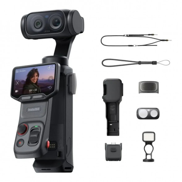 Экшн-камера Insta360 Luna Ultra Fill Light Bundle, Cosmic Black в Комсомольске-на-Амуре