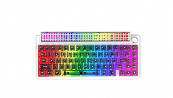 Беспроводная игровая механическая клавиатура Ajazz Pixel 68, 8K, Hot-Swap, RGB, с матричным LED экраном в Комсомольске-на-Амуре