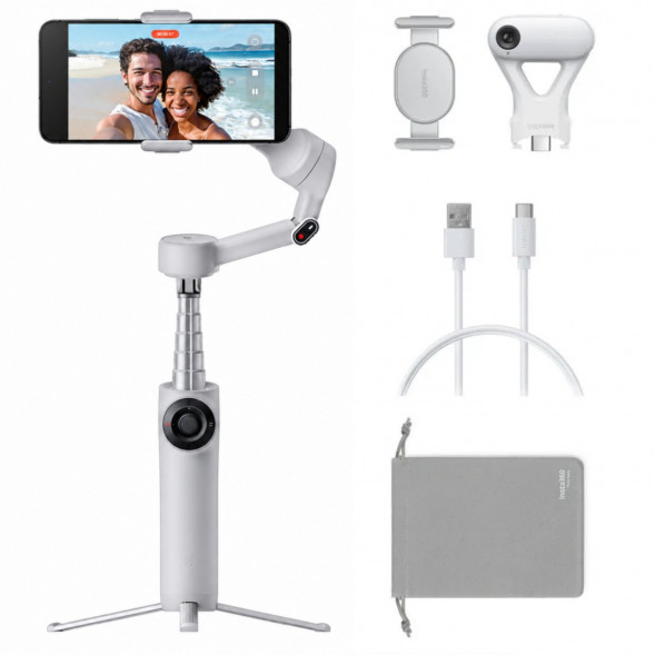 Стабилизатор Insta360 Flow 2 AI Tracker Bundle, Stone Gray в Комсомольске-на-Амуре