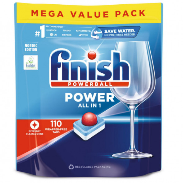 Таблетки для п/машины Finish Poweball Power All in 1, 110 шт. в Комсомольске-на-Амуре