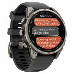 Умные часы Garmin Fenix 8 PRO, 47 мм, AMOLED, Sapphire, Titanium with Graphite/Black Silicone Band 010-03198-10