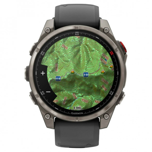 Умные часы Garmin Fenix 8 PRO, 47 мм, AMOLED, Sapphire, Titanium with Graphite/Black Silicone Band 010-03198-10 в Комсомольске-на-Амуре