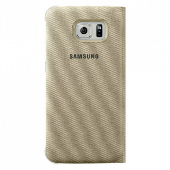 Чехол для Samsung Galaxy S6 S-View Cover (EF-CG920BFE), Gold в Комсомольске-на-Амуре