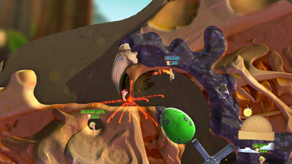 Игра Worms Battlegrounds + Worms W.M.D. Double Pack [PS4, английская версия + русские субтитры] в Комсомольске-на-Амуре