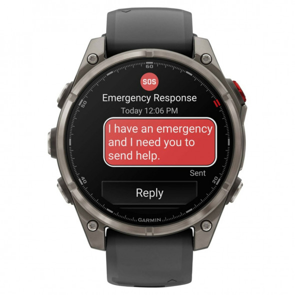 Умные часы Garmin Fenix 8 PRO, 51 мм, AMOLED, Sapphire, Titanium with Graphite/Black Silicone Band 010-03199-10 в Комсомольске-на-Амуре