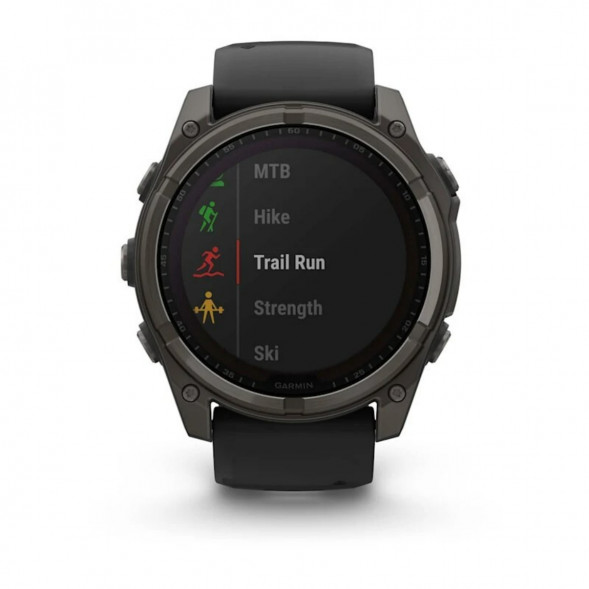 Умные часы Garmin Fenix 8, 51 мм, Solar, Sapphire Carbon Gray DLC Titanium with Black/Pebble Gray Silicone 010-02907-10 в Комсомольске-на-Амуре