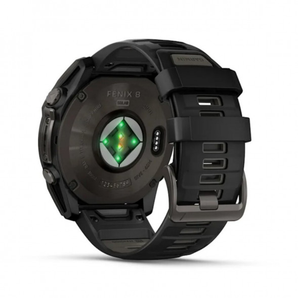 Умные часы Garmin Fenix 8, 51 мм, Solar, Sapphire Carbon Gray DLC Titanium with Black/Pebble Gray Silicone 010-02907-10 в Комсомольске-на-Амуре