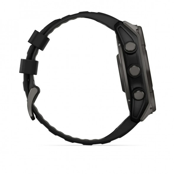 Умные часы Garmin Fenix 8, 51 мм, Solar, Sapphire Carbon Gray DLC Titanium with Black/Pebble Gray Silicone 010-02907-10 в Комсомольске-на-Амуре