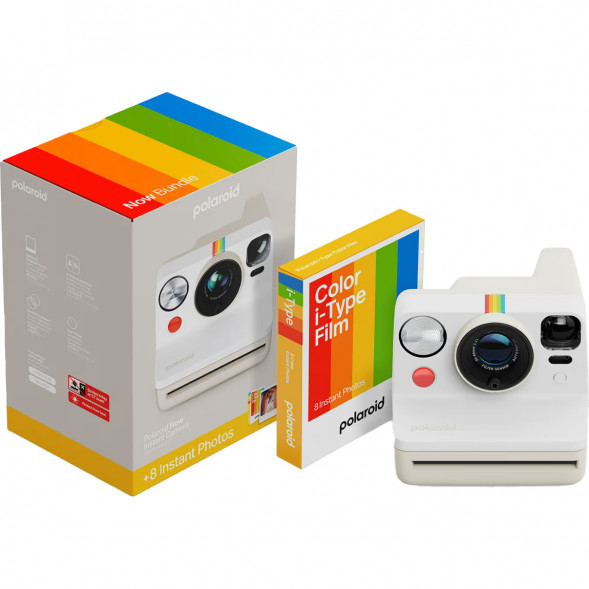 Фотоаппарат моментальной печати Polaroid Now Generation 3 + 8 цветных картриджей, белый в Комсомольске-на-Амуре