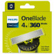 Сменные лезвия Philips Oneblade 360 QP440/50, 4 шт. в Комсомольске-на-Амуре
