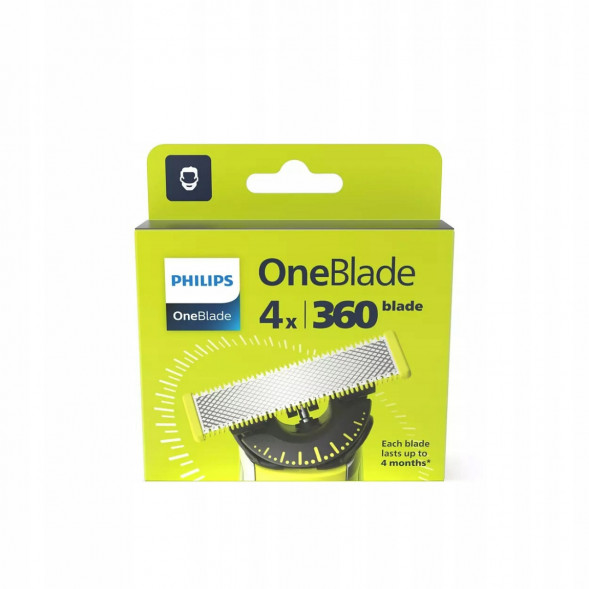 Сменные лезвия Philips Oneblade 360 QP440/50, 4 шт. в Комсомольске-на-Амуре