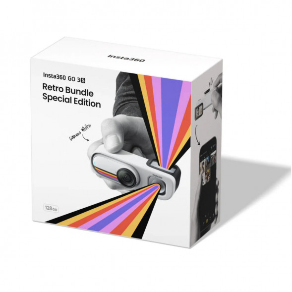 Экшн-камера Insta360 Go 3S Retro Bundle Special Edition 64ГБ, White в Комсомольске-на-Амуре