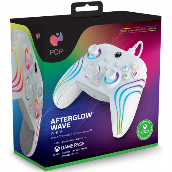 Геймпад проводной PDP для Xbox Afterglow Wave, White в Комсомольске-на-Амуре