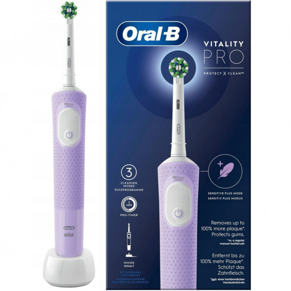 Электрическая зубная щетка Oral-B Vitality Pro D103, фиолетовый в Комсомольске-на-Амуре