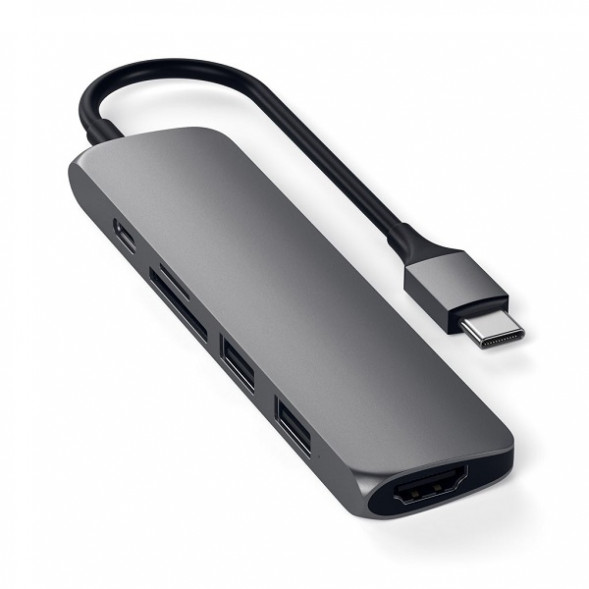 USB-C адаптер Satechi Type-C Slim Multiport Adapter V2 (ST-SCMA2M) в Комсомольске-на-Амуре