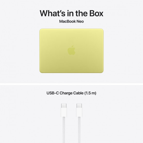 Ноутбук Apple MacBook Neo MHFE4 (A18 Pro 5-Core GPU, 8/512GB), Желтый/Citrus в Комсомольске-на-Амуре