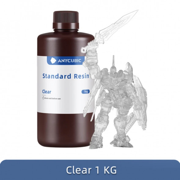 Фотополимерная смола Anycubic Standard Resin для 3D принтера Прозрачная (Clear), 1 кг в Комсомольске-на-Амуре