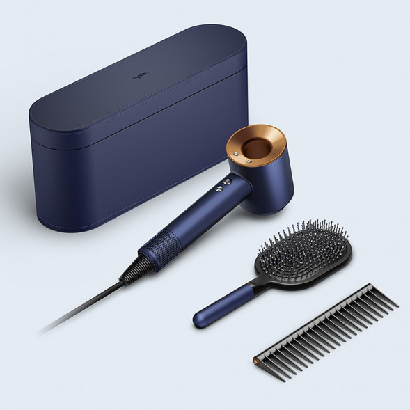 Фен Dyson Supersonic HD07 с набором расчесок, синий/медный в Комсомольске-на-Амуре
